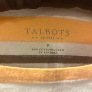 Talbots boat neck striped shirt